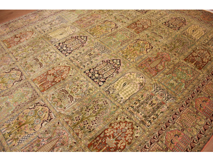 Oriental carpet Kashmir natural silk 305x243 cm Beige