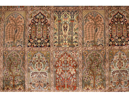 Oriental carpet Kashmir natural silk 296x239 cm Terracotta