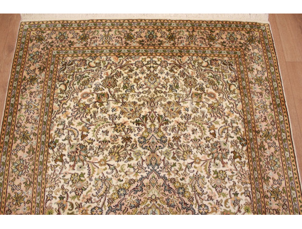 Persian carpet "Kashmir"pure silk 183x125 cm Beige