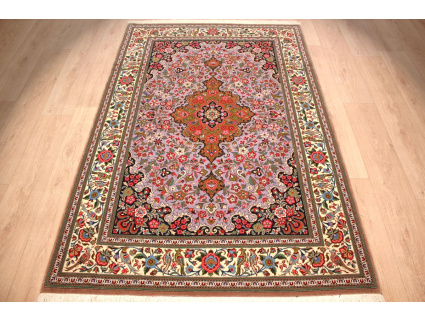 Persian carpet "Ghom" virgin wool 200x138 cm Purple