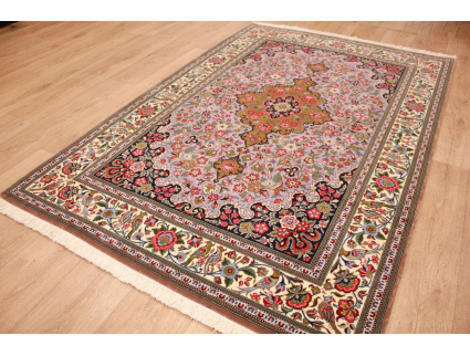 Persian carpet "Ghom" virgin wool 200x138 cm Purple