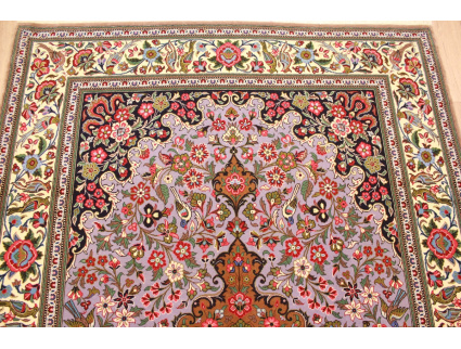 Persian carpet "Ghom" virgin wool 200x138 cm Purple