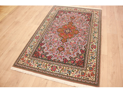 Persian carpet "Ghom" virgin wool 200x138 cm Purple