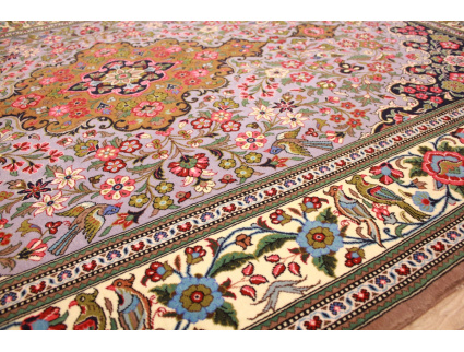 Persian carpet "Ghom" virgin wool 200x138 cm Purple