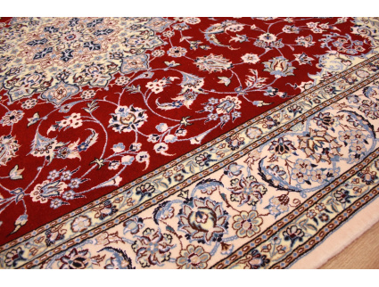 Persian carpet "Nain" 6la with Silk 232x157 cm Red