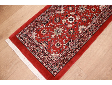 Perser Teppich "Bidjar" Läufer mit Seide 200x50 cm Rot