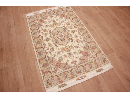 Persian carpet Tabriz with Silk 163x98 cm Beige