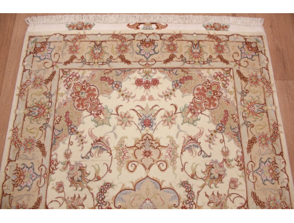 Persian carpet Tabriz with Silk 163x98 cm Beige