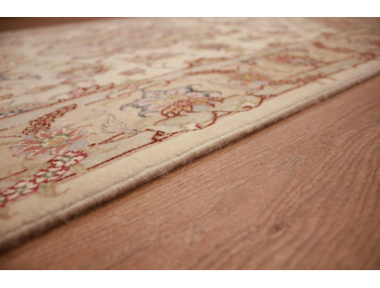 Persian carpet Tabriz with Silk 163x98 cm Beige