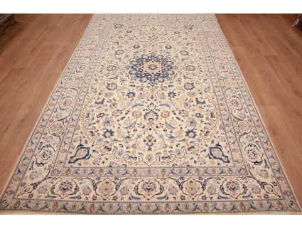 Fine Persian carpet Nain 6la with silk 340x200 cm Special size