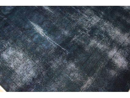 "Vintage" carpet modern used look overdyed Blue 398x304 cm