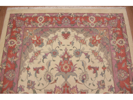 Persian carpet Tabriz with Silk 229x149 cm Beige