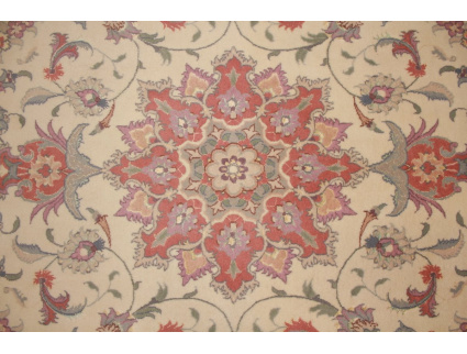 Persian carpet Tabriz with Silk 229x149 cm Beige