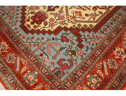 Persian carpet "Ghom" virgin wool 208x141 cm