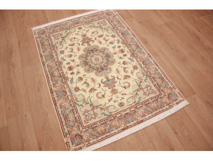 Persian carpet Tabriz with Silk 152x105 cm Beige