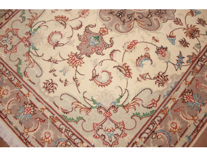 Persian carpet Tabriz with Silk 152x105 cm Beige