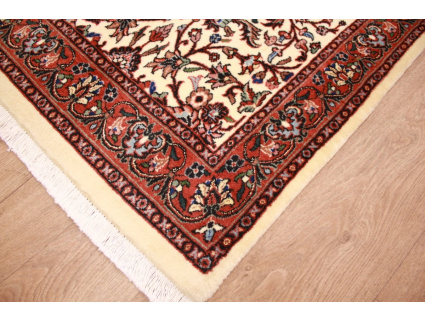 Persian carpet Bijar with Silk 90x58 cm Beige