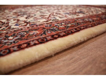 Persian carpet Bijar with Silk 90x58 cm Beige