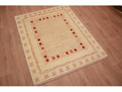 Persian carpet Loribaf pure wool 183x150 cm Light Beige