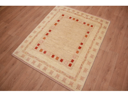 Persian carpet Loribaf pure wool 183x150 cm Light Beige