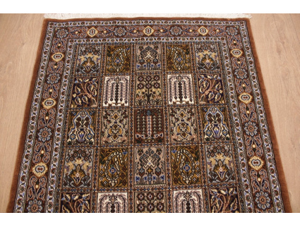 Persian carpet Runner Ghom Wool 208x83 cm Brown