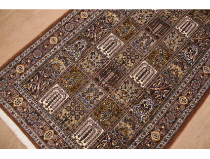 Persian carpet Runner Ghom Wool 208x83 cm Brown