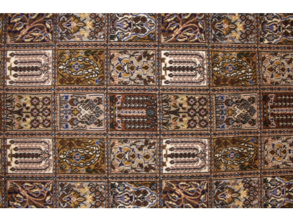 Persian carpet Runner Ghom Wool 208x83 cm Brown