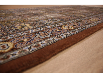 Persian carpet Runner Ghom Wool 208x83 cm Brown