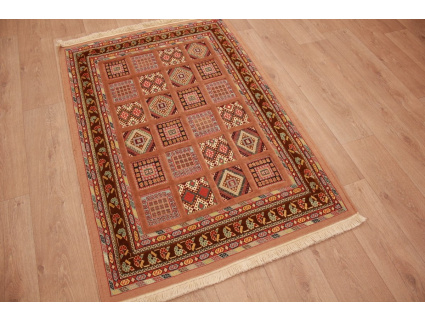 Modern persian carpet Nimbaf 155x106 cm pure wool Brown