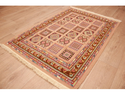 Modern persian carpet Nimbaf 155x106 cm pure wool Brown