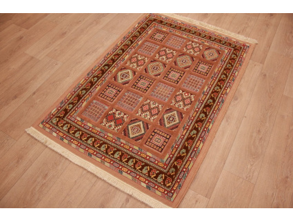 Modern persian carpet Nimbaf 155x106 cm pure wool Brown