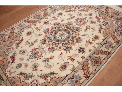 Perserteppich Täbriz mit Seide 160x100 cm Beige