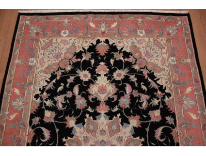 Persian carpet Tabriz with Silk 232x154 cm Dark blue