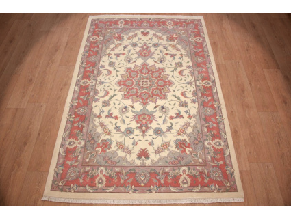 Persian carpet Tabriz with Silk 230x149 cm Beige