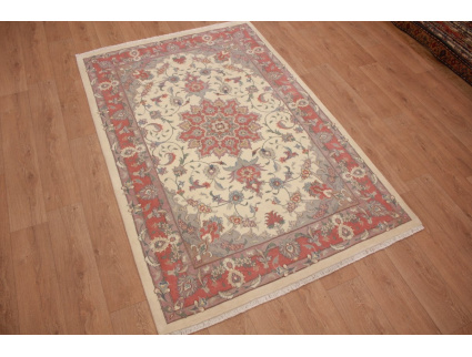 Persian carpet Tabriz with Silk 230x149 cm Beige