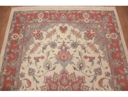 Persian carpet Tabriz with Silk 230x149 cm Beige