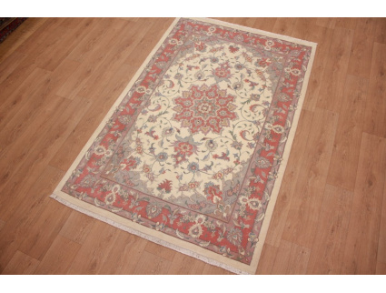 Persian carpet Tabriz with Silk 230x149 cm Beige