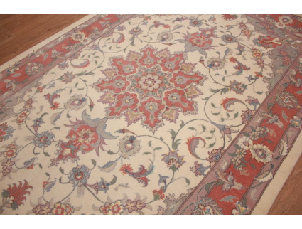 Perserteppich Täbriz mit Seide 230x149 cm Beige