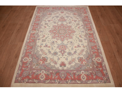 Persian carpet Tabriz with Silk 230x149 cm Beige