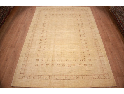 Moderner Perserteppich Loribaf aus reiner Wolle Beige 371x251 cm