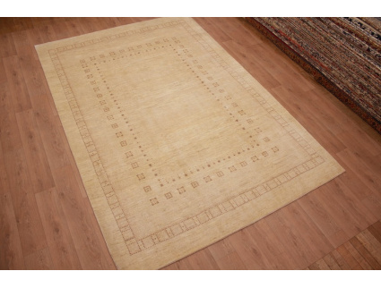 Moderner Perserteppich Loribaf aus reiner Wolle Beige 371x251 cm