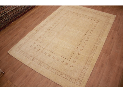 Moderner Perserteppich Loribaf aus reiner Wolle Beige 371x251 cm