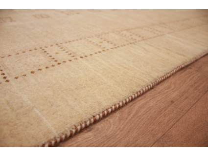 Moderner Perserteppich Loribaf aus reiner Wolle Beige 371x251 cm