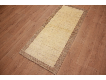 Persian carpet Gabbeh Loribaf pure Wool 190x79 cm Beige