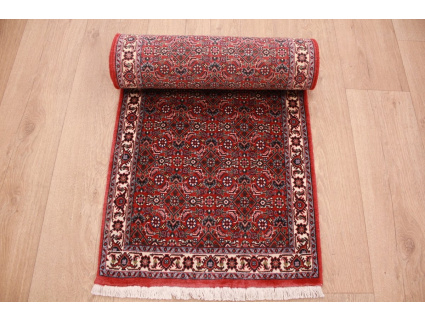 Persian carpet Bidjar very stable 197x52 cm Red