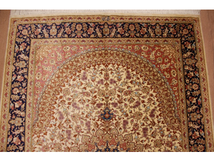 Persian carpet Gom pure Silk rug 151x98 cm Beige