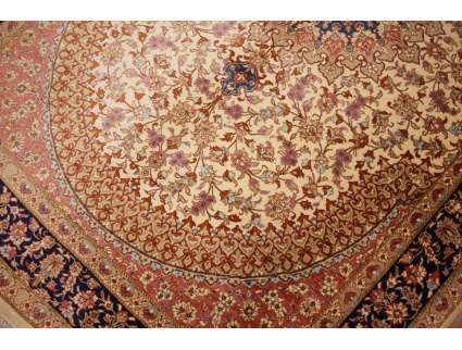 Persian carpet Gom pure Silk rug 151x98 cm Beige