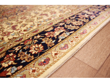 Persian carpet Gom pure Silk rug 151x98 cm Beige