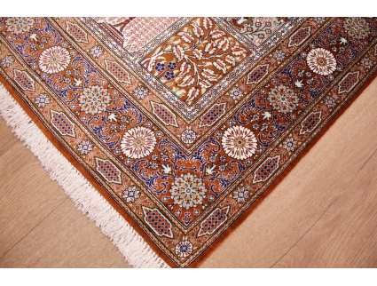 Persian carpet Gom pure Silk rug 147x100 cm