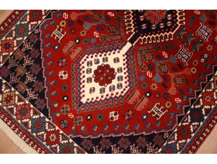 Persian carpet Yalameh pure wool 129x82 cm Red